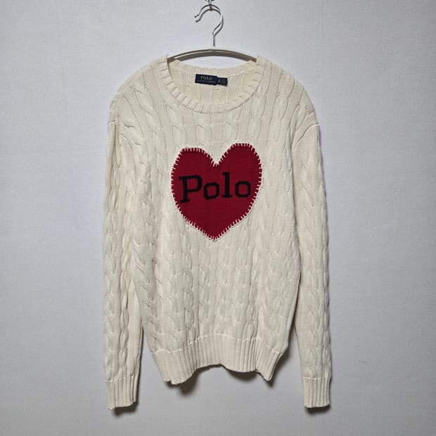 폴로랄프로렌 코튼 케이블 하트로고 니트 / 여성 니트 / 여자 니트 