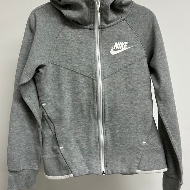 나이키 테크 플리스 후드집업 S 회색