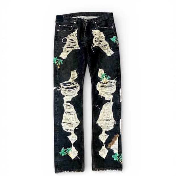 브이론 블랙 팜트리데님