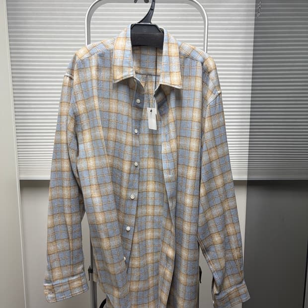 오라리 AURALEE 에어리 울 체크셔츠 5