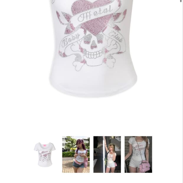 Bmc twinkle skull t (white)