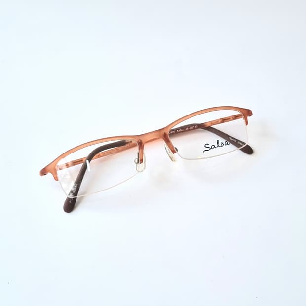 데드스탁 매트 브라운 반무테 안경테