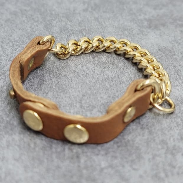 chain leather bracelet