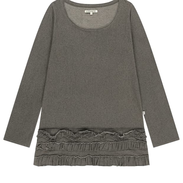 코이세이오 BOTTOM MULTIPLE FRILL DRESS BROWN