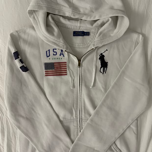 폴로 빅포니 성조기 후드집업 구해요