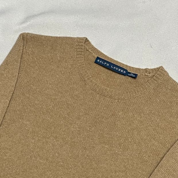 XS 폴로랄프로렌 울 캐시미어 베이지 니트 롱 원피스