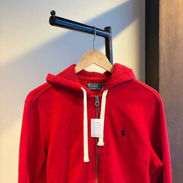 15186 - 폴로 랄프로렌 레드 후드 집업