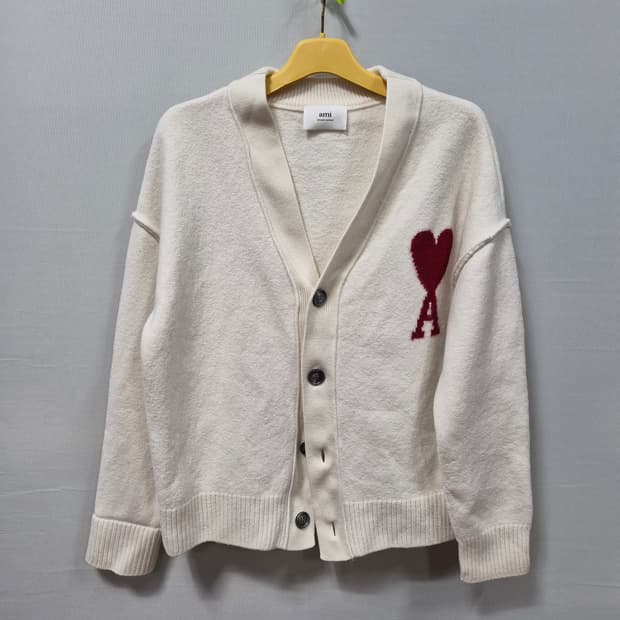 아미 빅 하트 로고 가디건