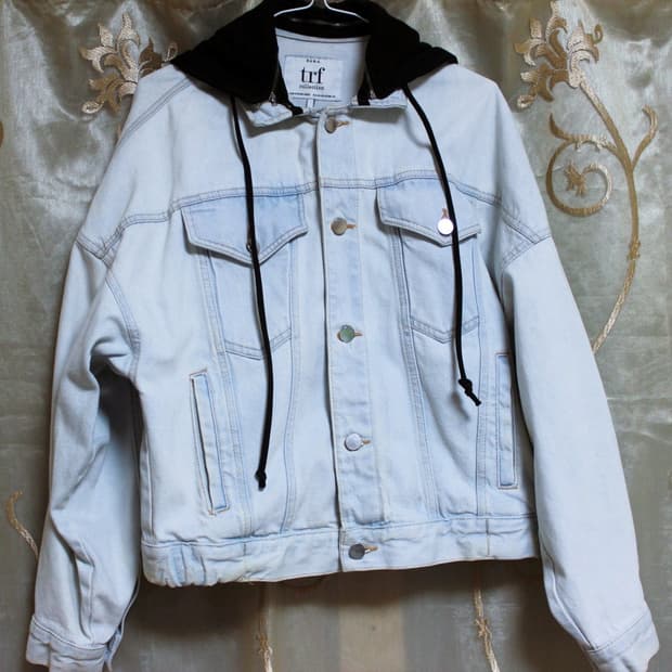 ZARA 연청 후디 데님자켓 xs
