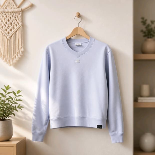 꾸레쥬 Courreges 로고 맨투맨 스웻셔츠 L사이즈