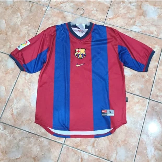 나이키 98 99 FC바르셀로나 올드레플 축구져지