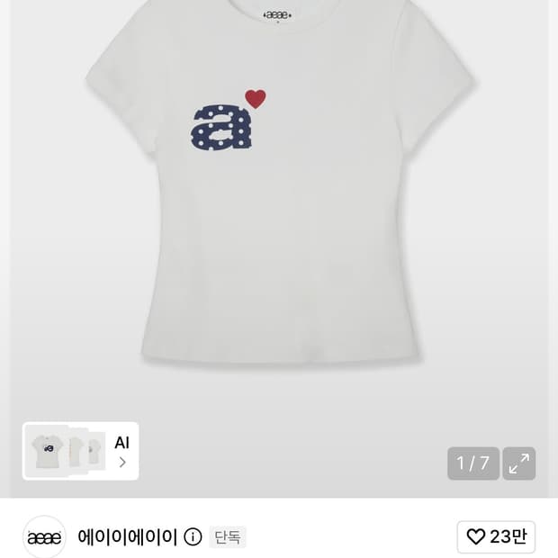 에이이에이이 스몰 레더 티
