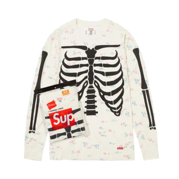 슈프림 헤인즈 본즈 플로랄 구매(L사이즈)