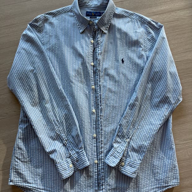 polo 폴로 시어서커 스트라이프 셔츠 xl