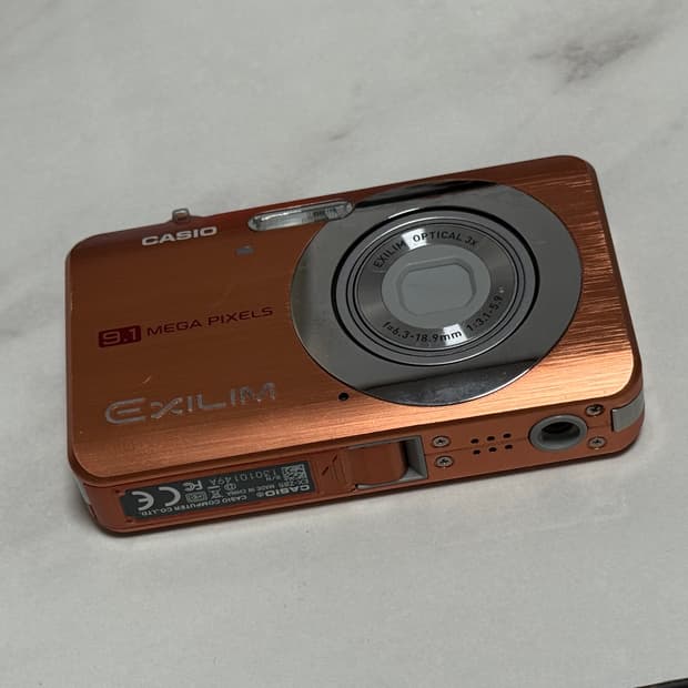 카시오 엑슬림 ex-z85 오렌지 디카 상태 좋음!!
