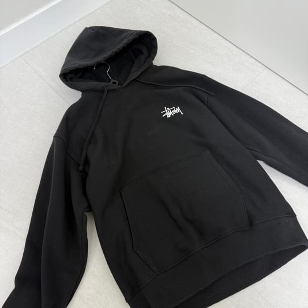 Sttussy 스투시 베이직 후드 블랙