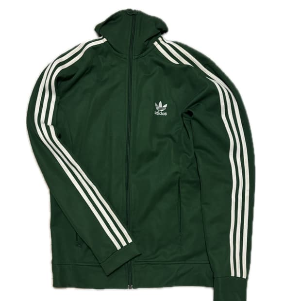 Y2K 아디다스 파이어버드 그린 집업 저지 갸루 레트로