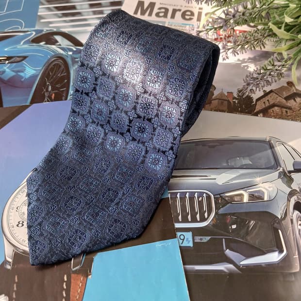 프로크호닉 실크 네이비 자카드 넥타이 9.6cm A+등급 A18917
