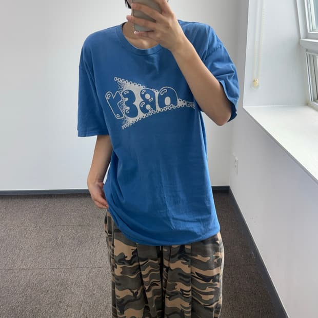 Obey 오베이 그래픽 블루 반팔