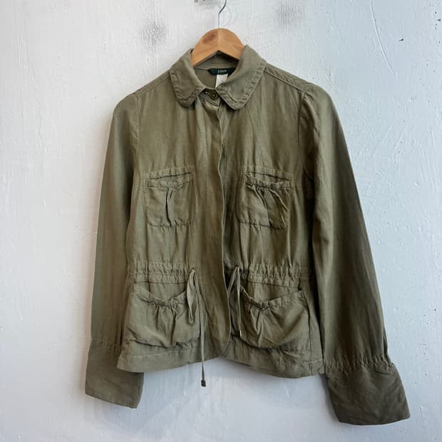 J CREW 제이크루 린넨 실크 자켓 우먼즈