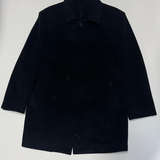 희귀!! 입생로랑 뿌루옴므 하프 코트 블랙 M