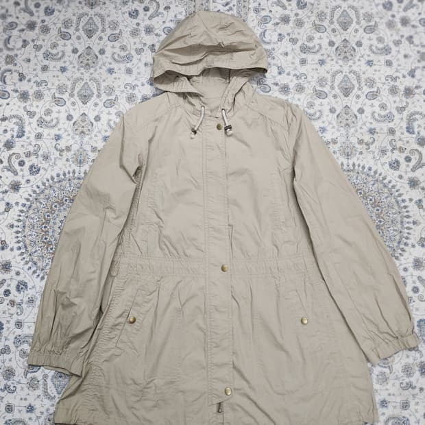 jpn 빈티지 후드 롱 야상 점퍼 L