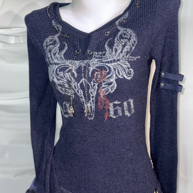 오즈크로스 레이어드 데일리 네이비 펑크프레피 코디세트