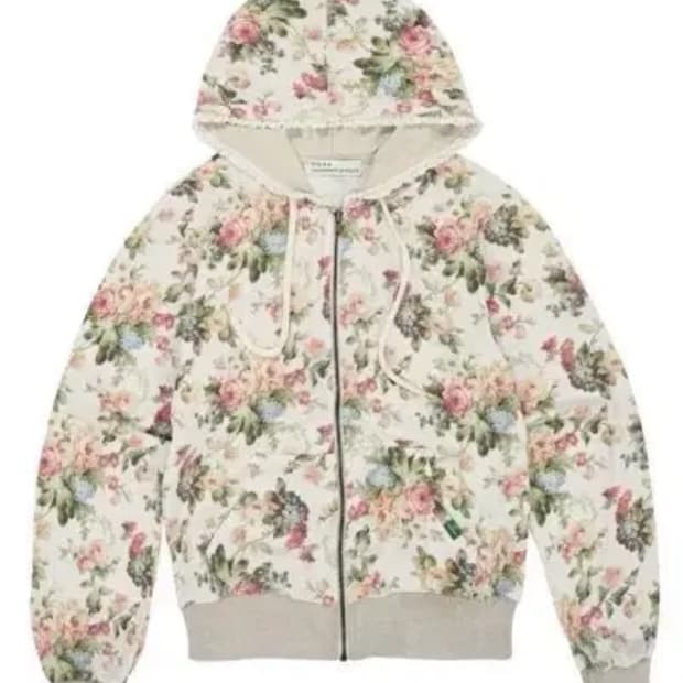 노컨텐츠 플라워 레이스 집업