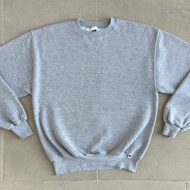 90s 빈티지 러셀 스웻셔츠 그레이 M