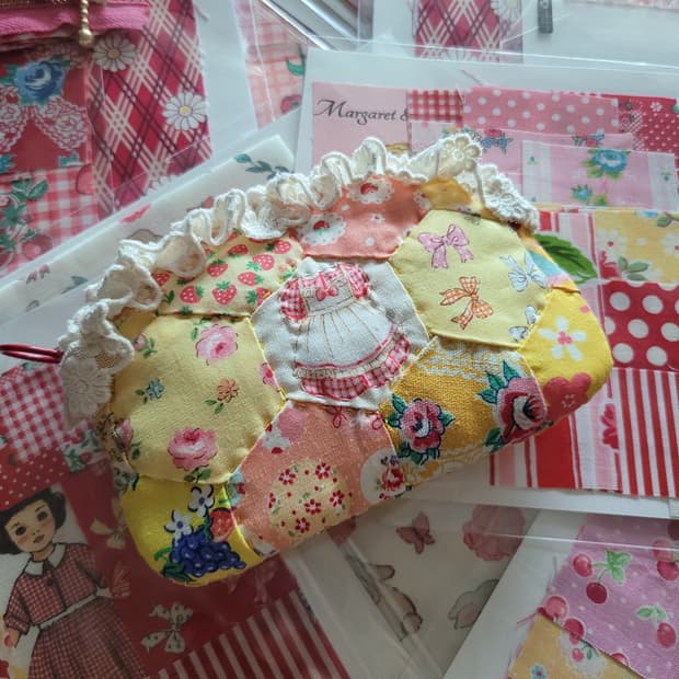 노랑노랑레이스퀼트카드지갑/핸드메이드/동전지갑/아이팟파우치