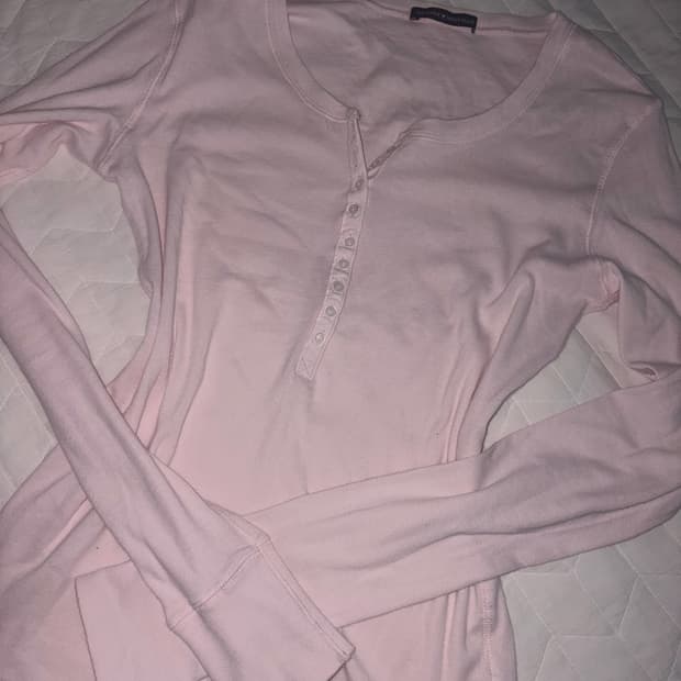 브랜디멜빌 헨리넥 버튼 롱슬리브 핑크