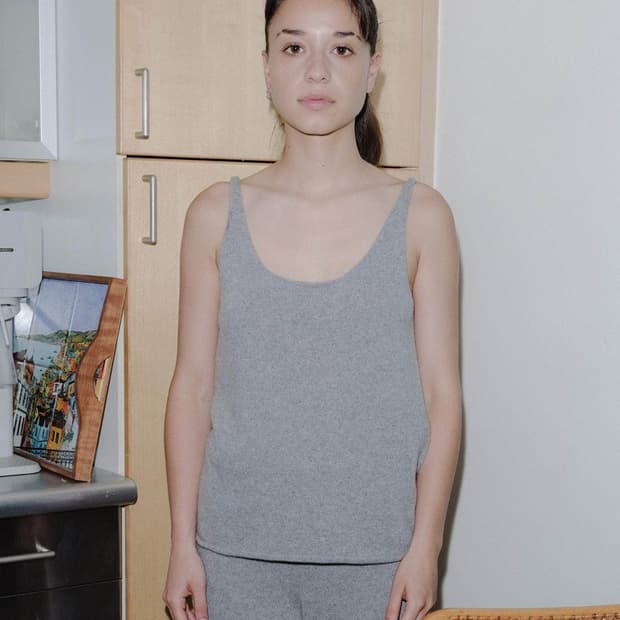Baserange rim cashmere tank s