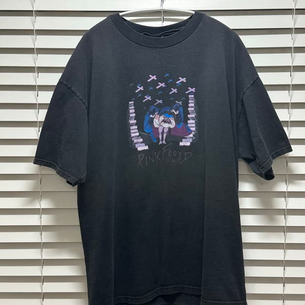 90s rare 핑크 플로이드 The Wall 반팔 밴드티 XL
