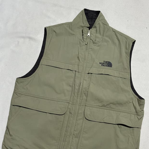 100 노스페이스 그레이 플리스 리버시블 베스트