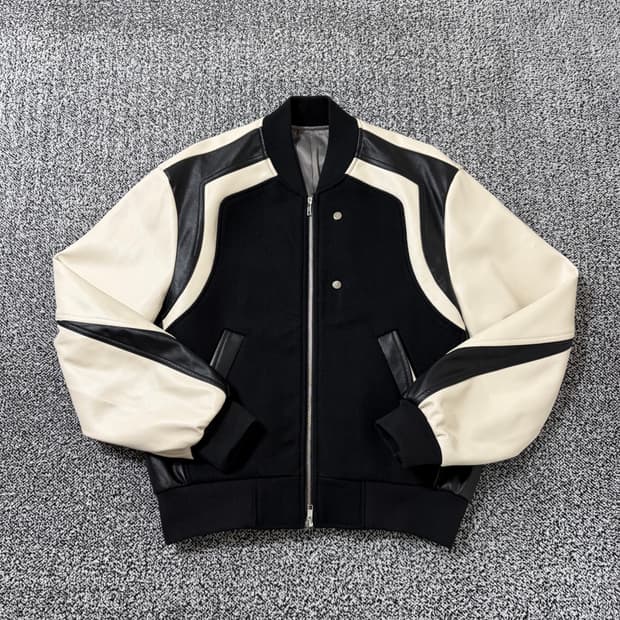 빈티지9. 옐무드 남여 서킷 레이서 가죽 바시티 자켓 (택포)
