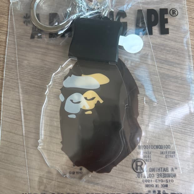 베이프 에이프 헤드 LED 키체인 클리어