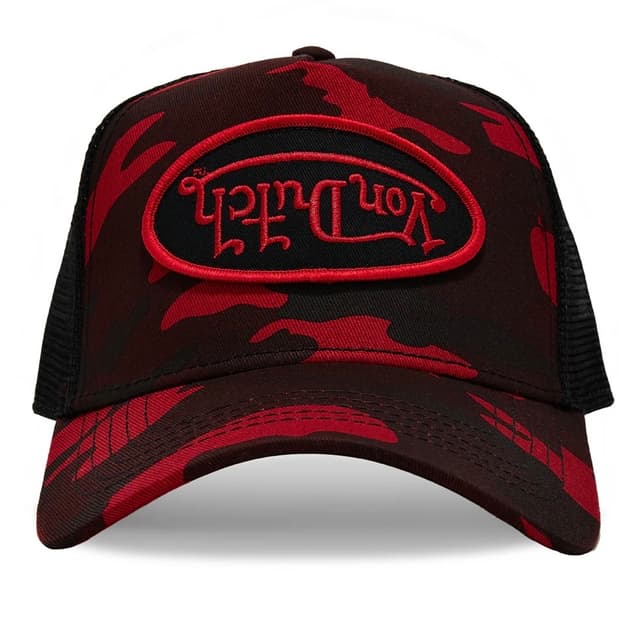 본더치 레드 람보 카모 트럭커 캡