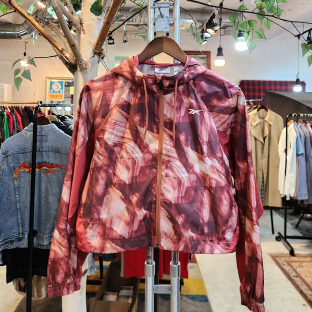 Reebok 리복 후드 바람막이  숏 점퍼