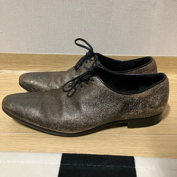 Haider ackermann 골드 글리터 더비슈즈