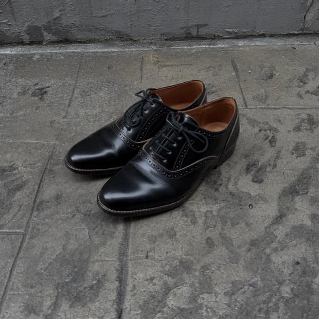 꼼데가르송 옴므 삼각토 윙팁 더비슈즈