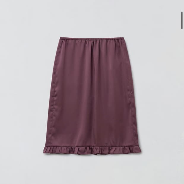 마조네 새틴 스커트 FRILL LAYERED SATIN SKIRT