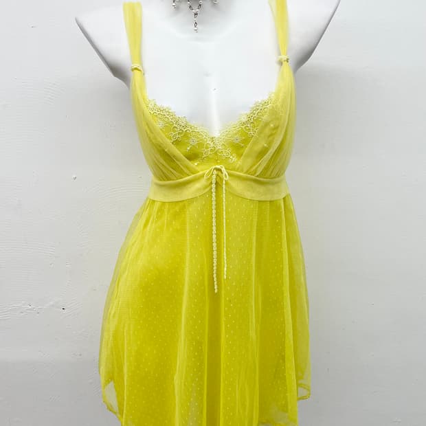 페어리 레이스 자수 슬립