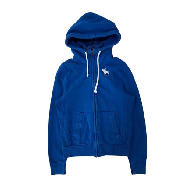 아베크롬비 순록 로고 후드집업 블루