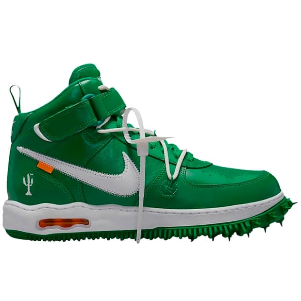 나이키 오프화이트 에어포스 1 미드 파인 그린 (270)
