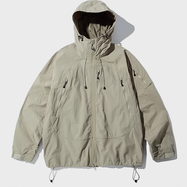 아웃스탠딩 PCU HOOD JACKET_BEIGE