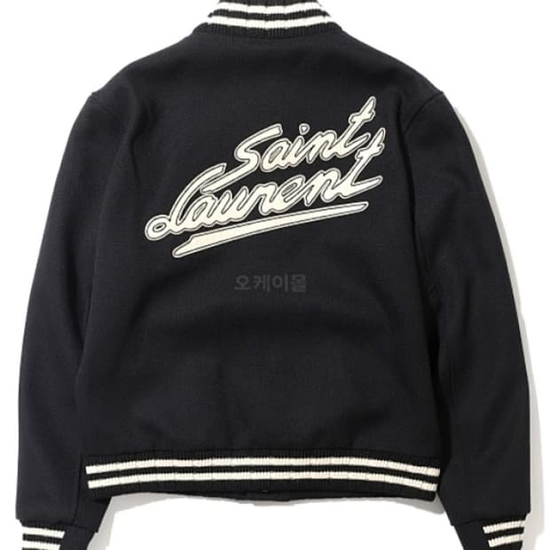 생로랑 백로고 테디자켓 52sz(약 105)