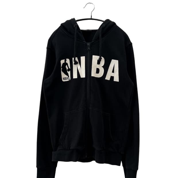 NBA 로고 프린팅 후드집업 블랙