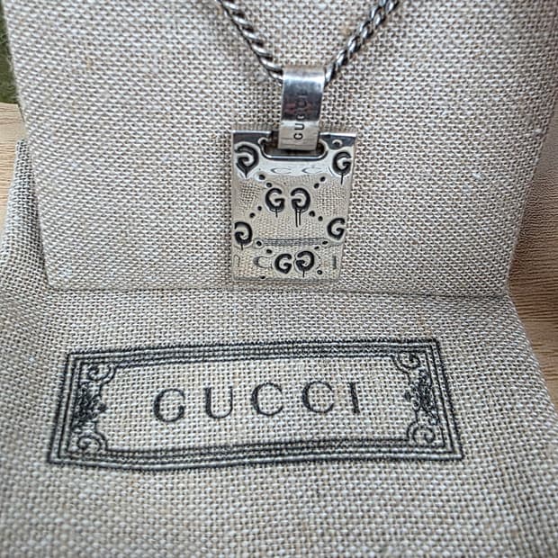 [세척완료,풀구성]구찌 고스트 목걸이