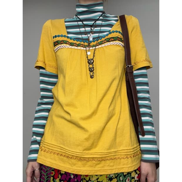 빈티지 레이어드 코디 세트