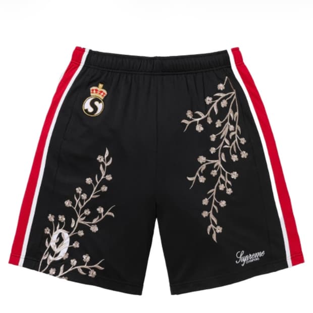 슈프림 플로럴 사커 쇼츠 반바지 S